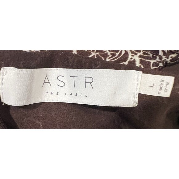 ASTR Womens Brown Snakeskin Print Long Sleeve  Shift Dress Size Large - Picture 6 of 7